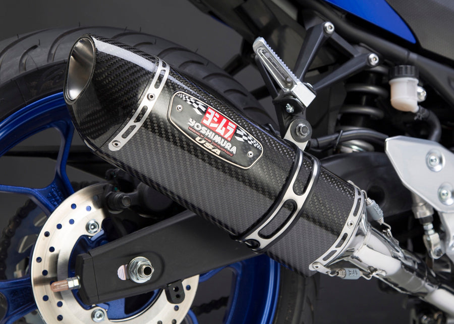 YZF-R3 15-21 Race R-77 Stainless Full Exhaust, w/ Carbon Fiber Muffler